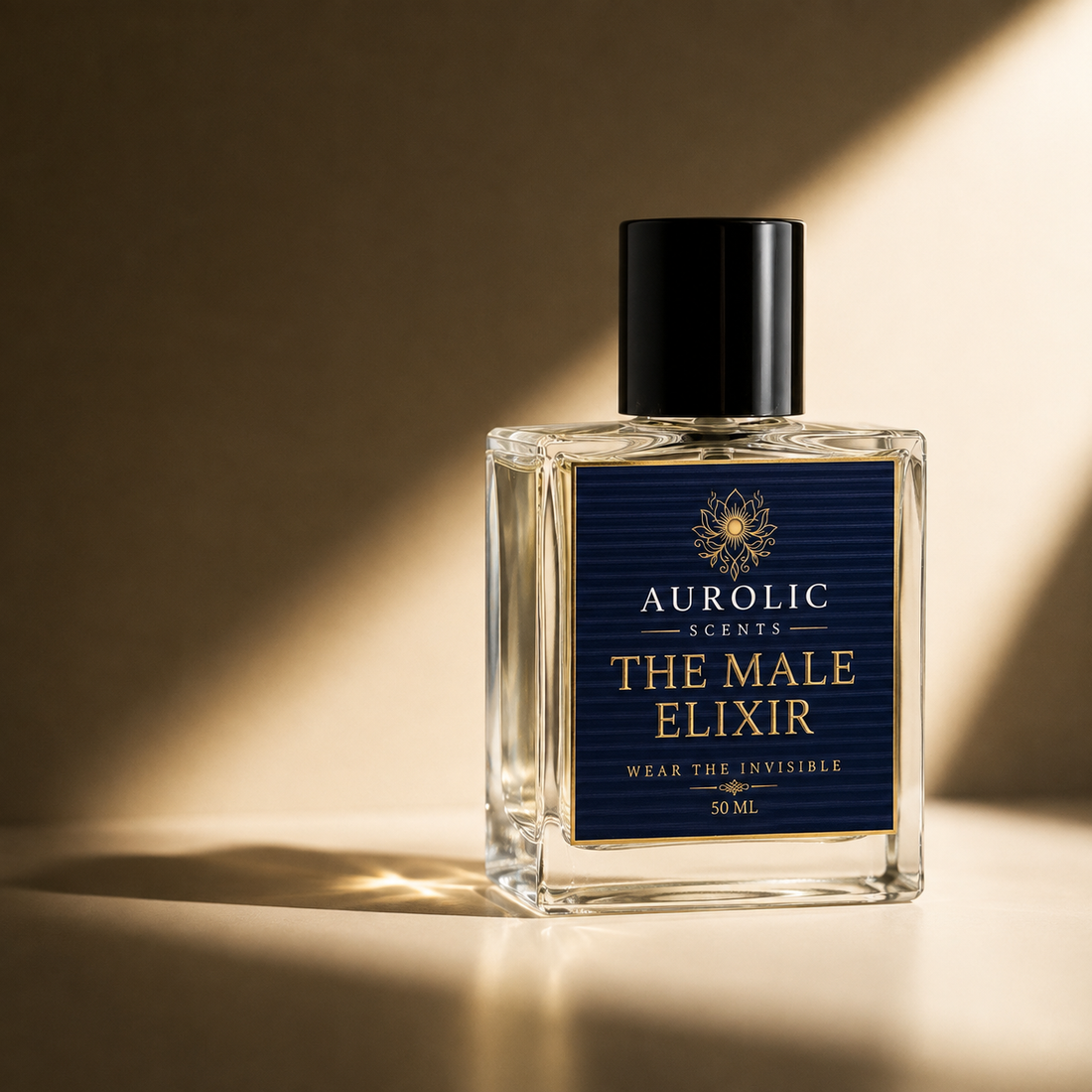 The Male Elixir 50 ml fragrance bottle by Aurolic Scents